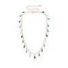 Boho Chic Oil Drop Charms Neck Jewelry Waterdrop Handcraft Solid Muticolor Necklace For Women Gift