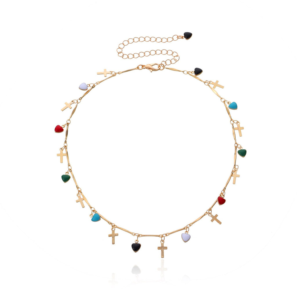 Boho Chic Oil Drop Charms Neck Jewelry Waterdrop Handcraft Solid Muticolor Necklace For Women Gift