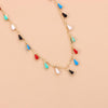 Boho Chic Oil Drop Charms Neck Jewelry Waterdrop Handcraft Solid Muticolor Necklace For Women Gift