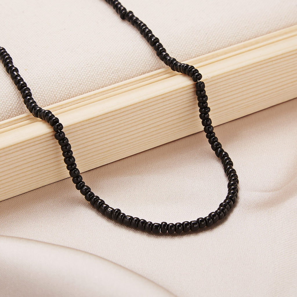 Boho Chic Seed Beads Necklace Women Colorful Neck Chain Bohemian Black Choker Necklaces Jewelry Charms Party Gift 2022