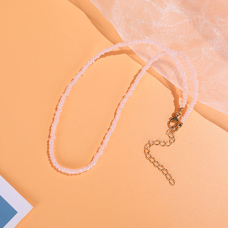 Boho Chic Seed Beads Necklace Women Colorful Neck Chain Bohemian Black Choker Necklaces Jewelry Charms Party Gift 2022