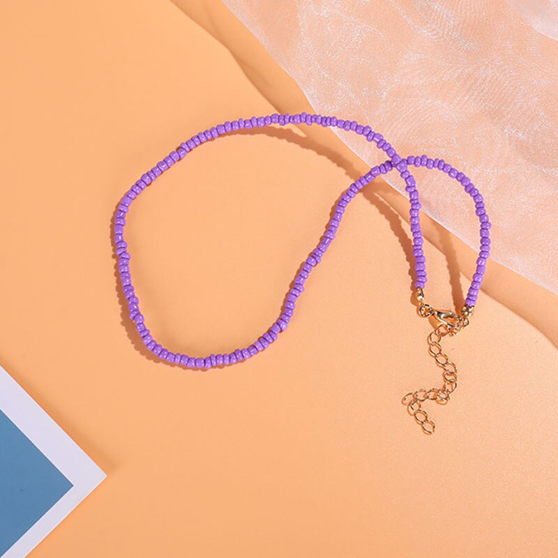 Boho Chic Seed Beads Necklace Women Colorful Neck Chain Bohemian Black Choker Necklaces Jewelry Charms Party Gift 2022