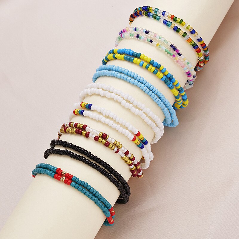Boho Chic Seed Beads Necklace Women Colorful Neck Chain Bohemian Black Choker Necklaces Jewelry Charms Party Gift 2022