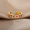Boho Colorful Zircon Mini Heart Rings For Women Open Adjustable Stainless Steel Couple Finger Ring 2023 Trend Jewerly anillos