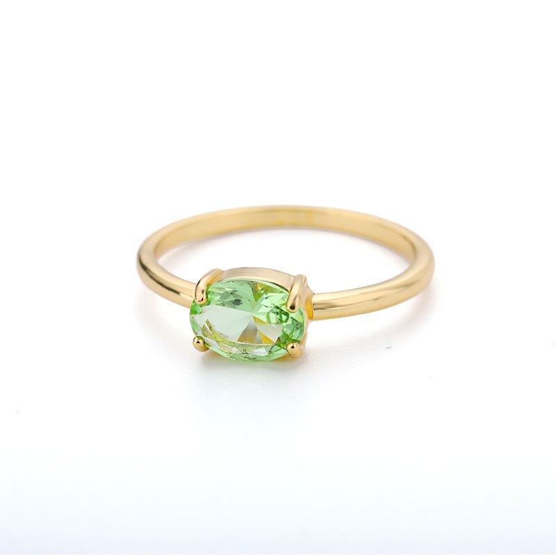 Boho Cubic Zirconia Rings For Women Zircon Stainless Steel Gold Color Ring Aesthetic Jewelry Wedding Band Couple Gift anillos