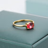 Boho Cubic Zirconia Rings For Women Zircon Stainless Steel Gold Color Ring Aesthetic Jewelry Wedding Band Couple Gift anillos