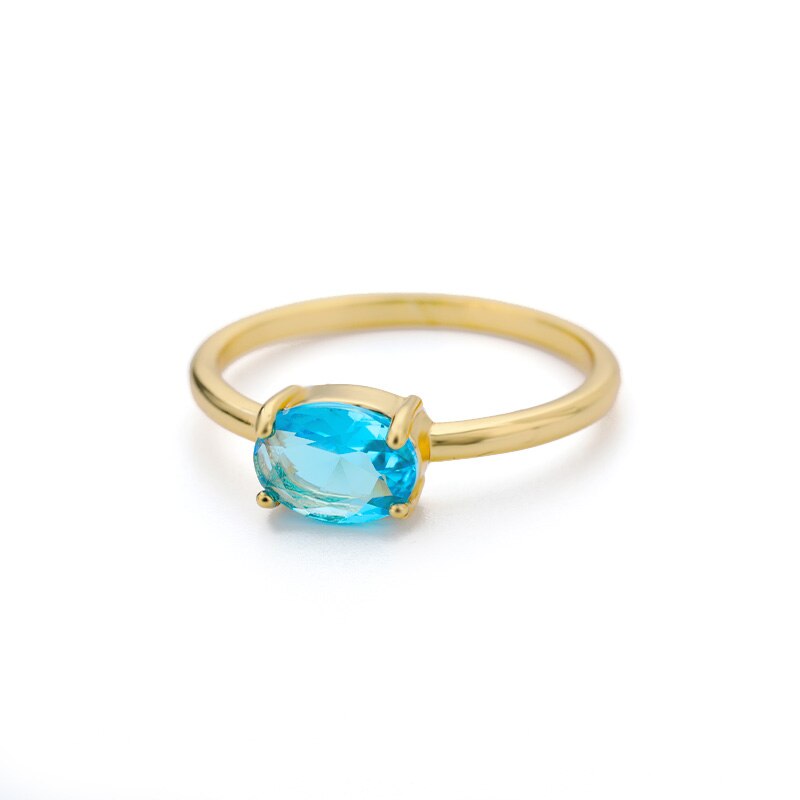 Boho Cubic Zirconia Rings For Women Zircon Stainless Steel Gold Color Ring Aesthetic Jewelry Wedding Band Couple Gift anillos