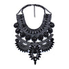 Boho Ethnic Big Bib Maxi Choker Necklaces Women Jewellery Indian Vintage Statement Crystal Rhinestone Large Collar Necklace Girl