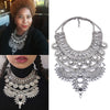 Boho Ethnic Big Bib Maxi Choker Necklaces Women Jewellery Indian Vintage Statement Crystal Rhinestone Large Collar Necklace Girl