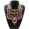 Boho Ethnic Big Bib Maxi Choker Necklaces Women Jewellery Indian Vintage Statement Crystal Rhinestone Large Collar Necklace Girl