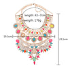 Boho Ethnic Big Bib Maxi Choker Necklaces Women Jewellery Indian Vintage Statement Crystal Rhinestone Large Collar Necklace Girl