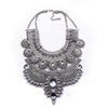 Boho Ethnic Big Bib Maxi Choker Necklaces Women Jewellery Indian Vintage Statement Crystal Rhinestone Large Collar Necklace Girl