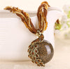 Boho Ethnic Jewelry choker Handmade Pendant Necklace Natural Stone Bead Peacock statement Maxi Necklace For Women Girls Gifts