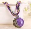Boho Ethnic Jewelry choker Handmade Pendant Necklace Natural Stone Bead Peacock statement Maxi Necklace For Women Girls Gifts