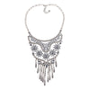 Boho Ethnic Maxi Choker Necklace Pendants Women Jewelry CZ Crystal Glass Flowers Necklace Femme Colorful Mask Necklace