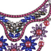 Boho Ethnic Maxi Choker Necklace Pendants Women Jewelry CZ Crystal Glass Flowers Necklace Femme Colorful Mask Necklace