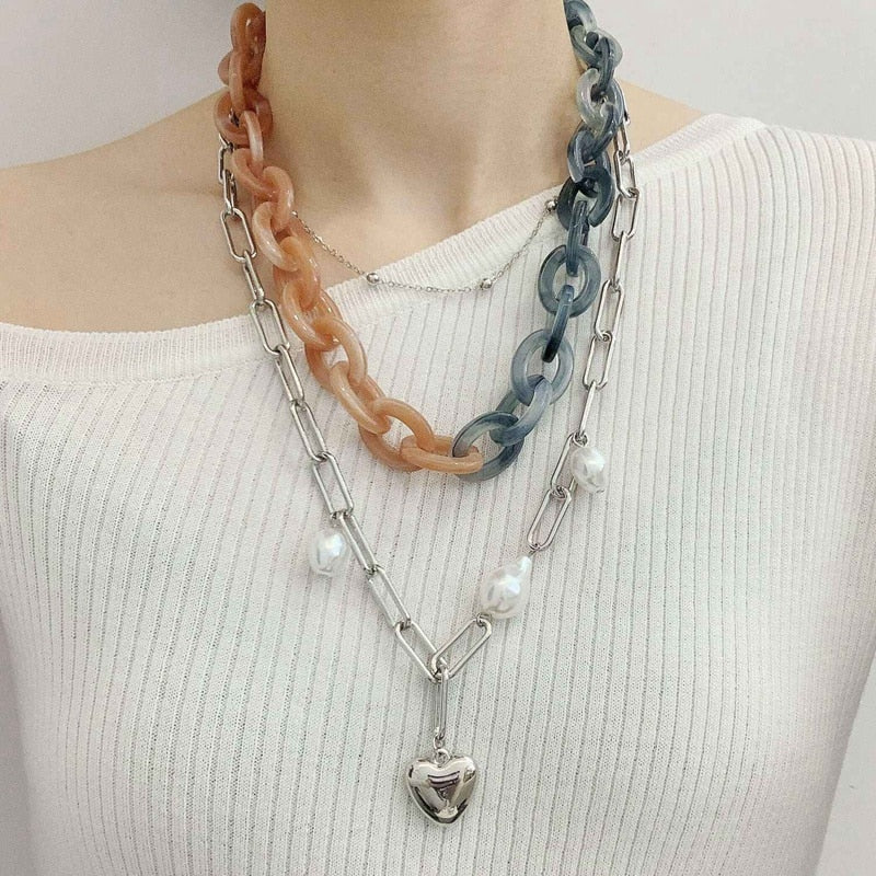 Boho Gothic Vintage Collares Multi Layered Necklace Women