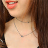 Boho Multilayer Heart Pendant Women Necklace Gold Color Chain Short Choker Female Party Statement Jewelry Dainty
