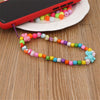 Boho Flower Smile Cell Phone Accessory Straps Bracelet Mobile Phone Soft Clay Hanging Chain for Woman Ornament Random Color