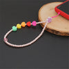 Boho Flower Smile Cell Phone Accessory Straps Bracelet Mobile Phone Soft Clay Hanging Chain for Woman Ornament Random Color