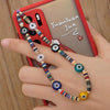 Boho Flower Smile Cell Phone Accessory Straps Bracelet Mobile Phone Soft Clay Hanging Chain for Woman Ornament Random Color