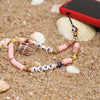 Boho Flower Smile Cell Phone Accessory Straps Bracelet Mobile Phone Soft Clay Hanging Chain for Woman Ornament Random Color