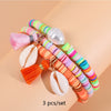 Boho Handmade Polymer Clay Bracelet for Women Men Colorful Letters Beads Love Heart Bracelet Bangles 2021 Summer Jewelry