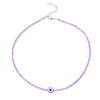 Boho Handmade Rainbow Seed Beads Choker Necklace Sweet Colorful Evil Eye Necklaces Women Collar Jewelry Accessories