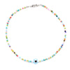 Boho Handmade Rainbow Seed Beads Choker Necklace Sweet Colorful Evil Eye Necklaces Women Collar Jewelry Accessories