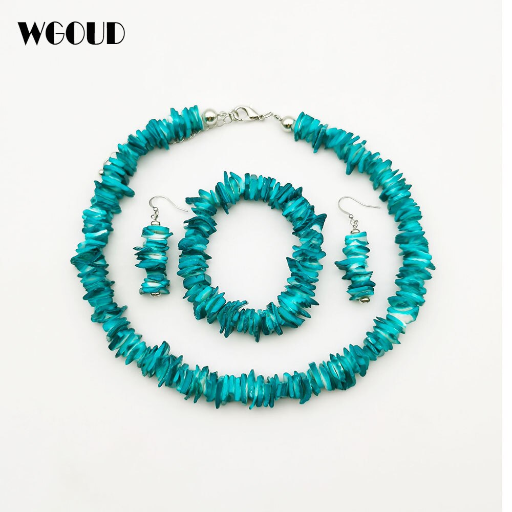 Boho Hawaii Puka Shell Chips Necklace Beach Sea Shell Conch Choker Collar Necklace Summer Beach Statement Jewelry