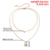 Boho Heart-shaped Padlock Long Pendant Chain Necklace Lady Vintage Gold Metal Glamour Couple Necklaces Girl Jewelry Gift