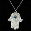 Boho Lucky Big Evil Eye Fatima Hamsa Hand Protection Pendant Chain Collar Necklaces Diy Women Men Gift Jewelry Supplies
