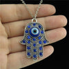 Boho Lucky Big Evil Eye Fatima Hamsa Hand Protection Pendant Chain Collar Necklaces Diy Women Men Gift Jewelry Supplies