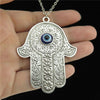 Boho Lucky Big Evil Eye Fatima Hamsa Hand Protection Pendant Chain Collar Necklaces Diy Women Men Gift Jewelry Supplies