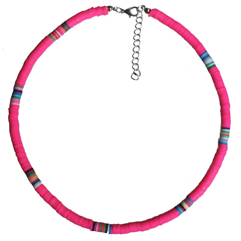 Boho Polymer Clay Choker Necklace For Women Handmade Colorful Chocker Necklace Femme women girls jewelry