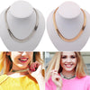 Boho Punk Wide Clavicle Necklace Women Accessories Simple Snake shape Chain Gold/Black/Silver-color Necklaces Men's Gift