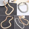 Boho Punk Wide Clavicle Necklace Women Accessories Simple Snake shape Chain Gold/Black/Silver-color Necklaces Men's Gift