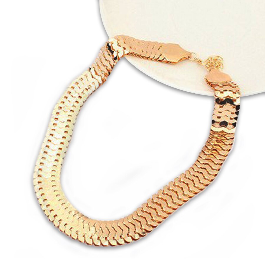 Boho Punk Wide Clavicle Necklace Women Accessories Simple Snake shape Chain Gold/Black/Silver-color Necklaces Men's Gift