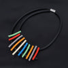 Boho Rainbow Choker Necklace Statement Multicolor Rubber Rope Necklace For Women Streetwear Collar Rainbow Jewelry Rare Things