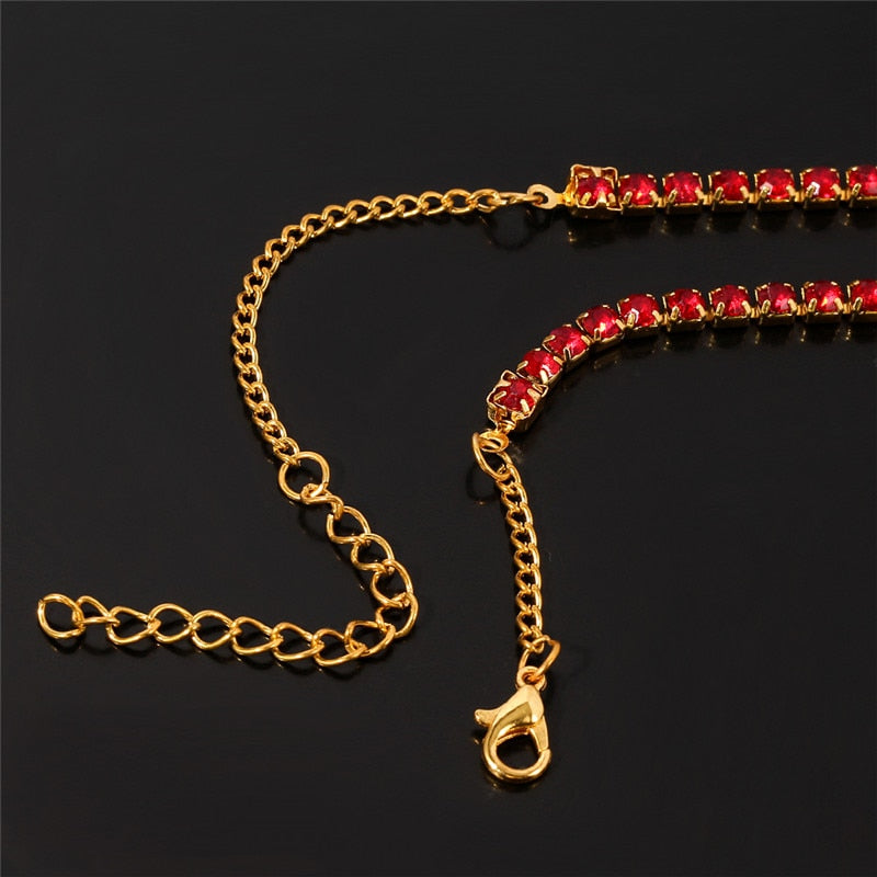 Boho Rhinestone Gold Silver Color Butterfly Pendant Necklace Female Shiny Crystal Clavicle Chain Jewelry Party Gift