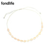 Boho Simple Gold-plated Shell Necklace Women Girl Zinc Alloy Chain OT Clasp Bohemian Holiday Summer Jewelry Surfer Accessories