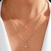 Boho Simple Moon Star Heart Pendant Necklace Women's Retro Sequin Coin Short Clavicle Necklaces Glamour Girl Lover Jewelry Gift