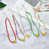 Boho Smiley Beads Choker Necklaces 2022 Trend Bohemian Neck Chain Egirl Emo Candy Color Necklace Jewelry For Girls Women