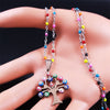 Boho Tree of Life Stainless Steel Colorful Turkey Eyes Pendants Necklaces Women Silver Color Necklaces jewlery collier N5206S04