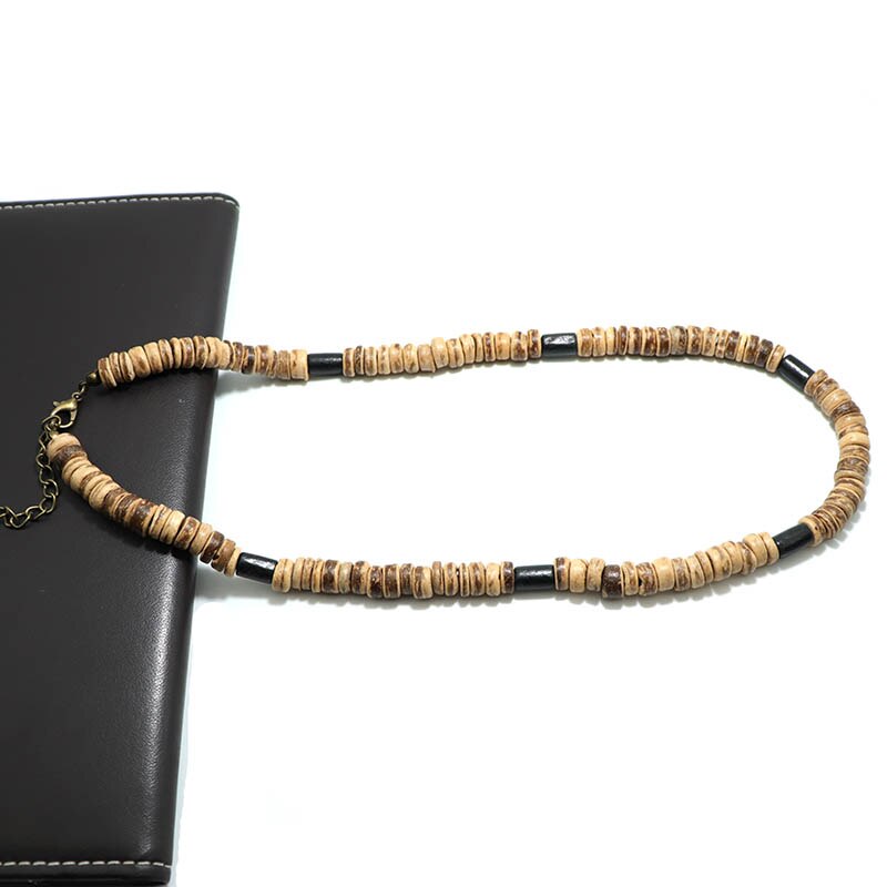 Boho Vintage Handmade Wooden Short Necklace Handmade Choker Neckless For Men Gothic Jewelry Collier Homme