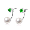 Boho fashion women's earrings,girl's best gift 925 sterling silver natural black pearl earrings
