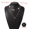 Boho pearl Necklaces For Women Gold Chunky Chain Charm Necklace Vintage Multiple Layers Pendant Necklace Jewelry Gi