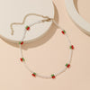 Bohoemian Transparent Beads Cherry Choker Necklaces For Women Girls Cute Short Resin Necklace Trendy Summer Jewelry