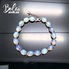 Bolaijewelry,Natural amethyst garnet opal labradorite gemstone Bracelet 925 sterling silver rose color fine jewelry for women