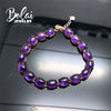 Bolaijewelry,Natural amethyst garnet opal labradorite gemstone Bracelet 925 sterling silver rose color fine jewelry for women